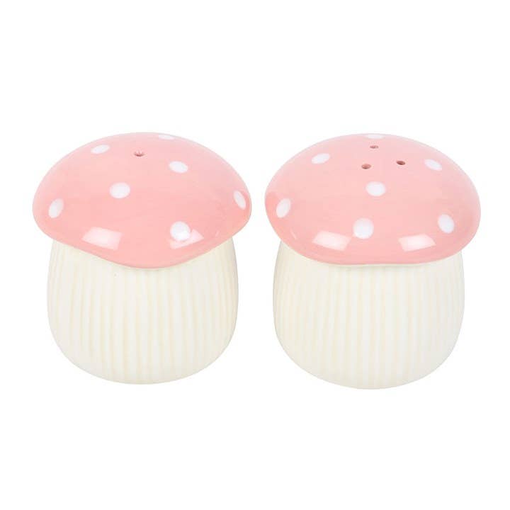 Something Different Wholesale – wholesale Salt & pepper shaker set – Pink Mushroom Salt and Pepper Shakers1