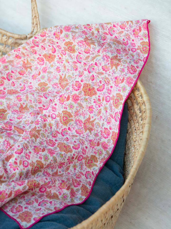 Baby Angel Romper - flowers - pink - orange for wholesale by Louise Misha