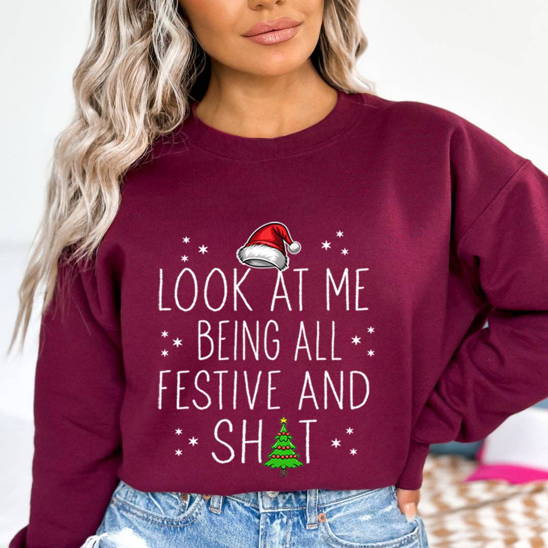 LA Shirt Company - Wholesale Graphic Sweatshirt - Women's - Being All Festive - Sweatshirt & Hoodie2