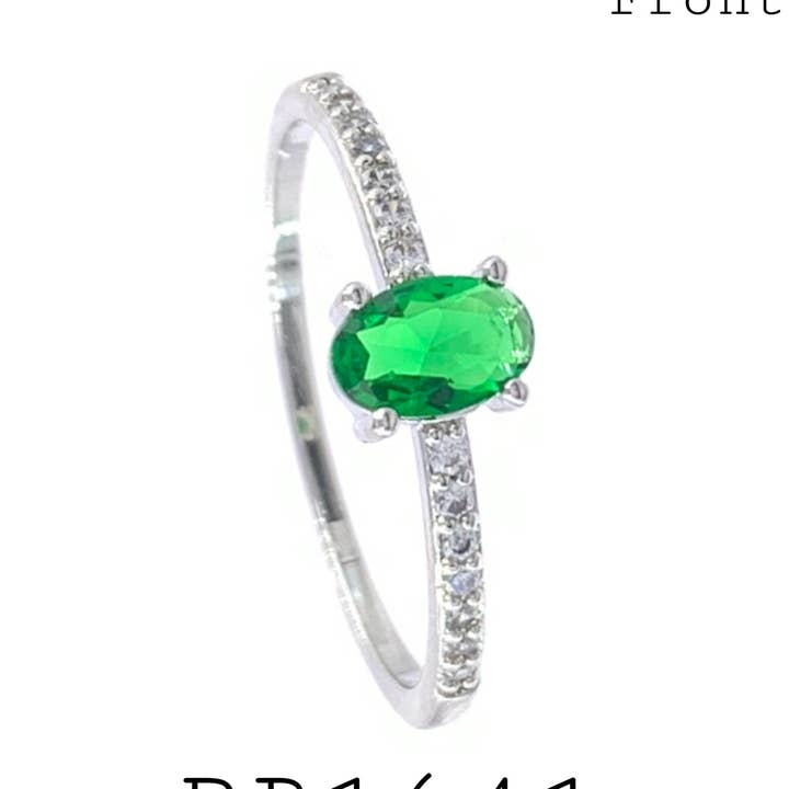 Bague de fiançailles solitaire en laiton avec zircone cubique pour la vente par Nisso & Co. NYC Jewelry Wholesale