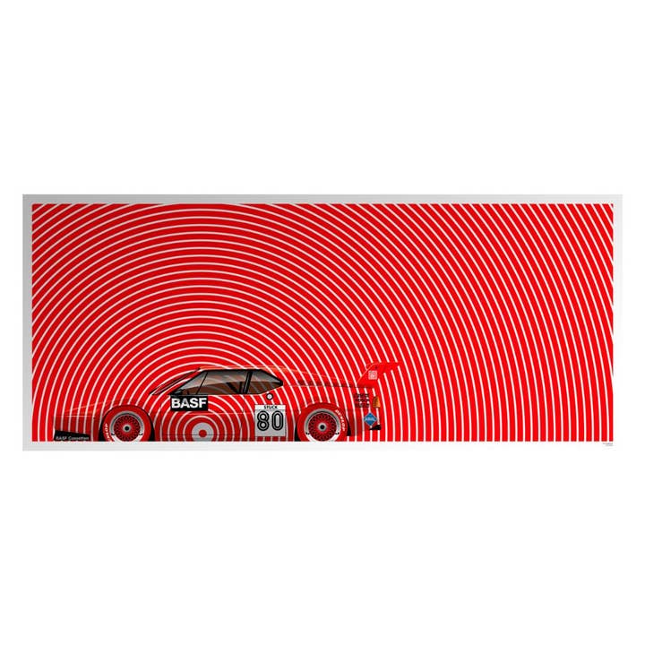 H.J. Stuck, BMW M1, 1980 - Big Format for wholesale by Ricardo Fine Car Artwork