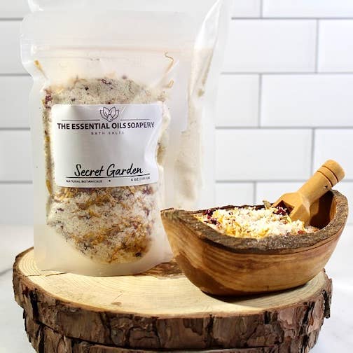 Secret Garden Bath Salts for wholesale by The Essential Oils Soapery