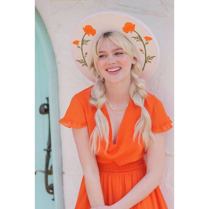 Wild as Heck – Großhandel Fedora-Hut – Damen – The Poppy (Kalifornien, Bleistiftkrempe, Unikat, Festival)3