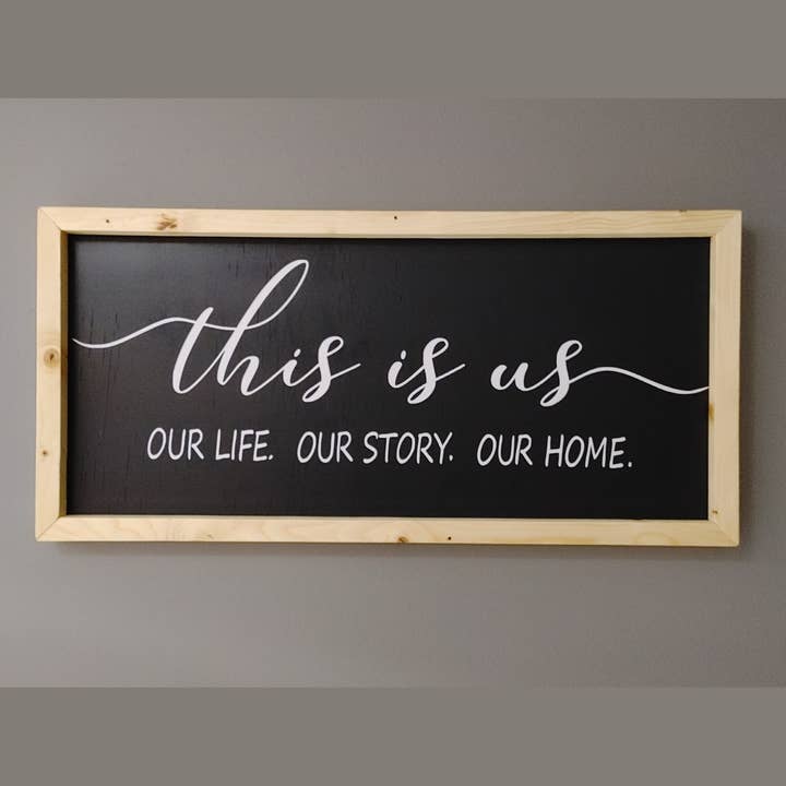 This Is Us Rustic Wood Farmhouse Wall Decor Sign for wholesale by eCrafty Canada Quality Home Decor