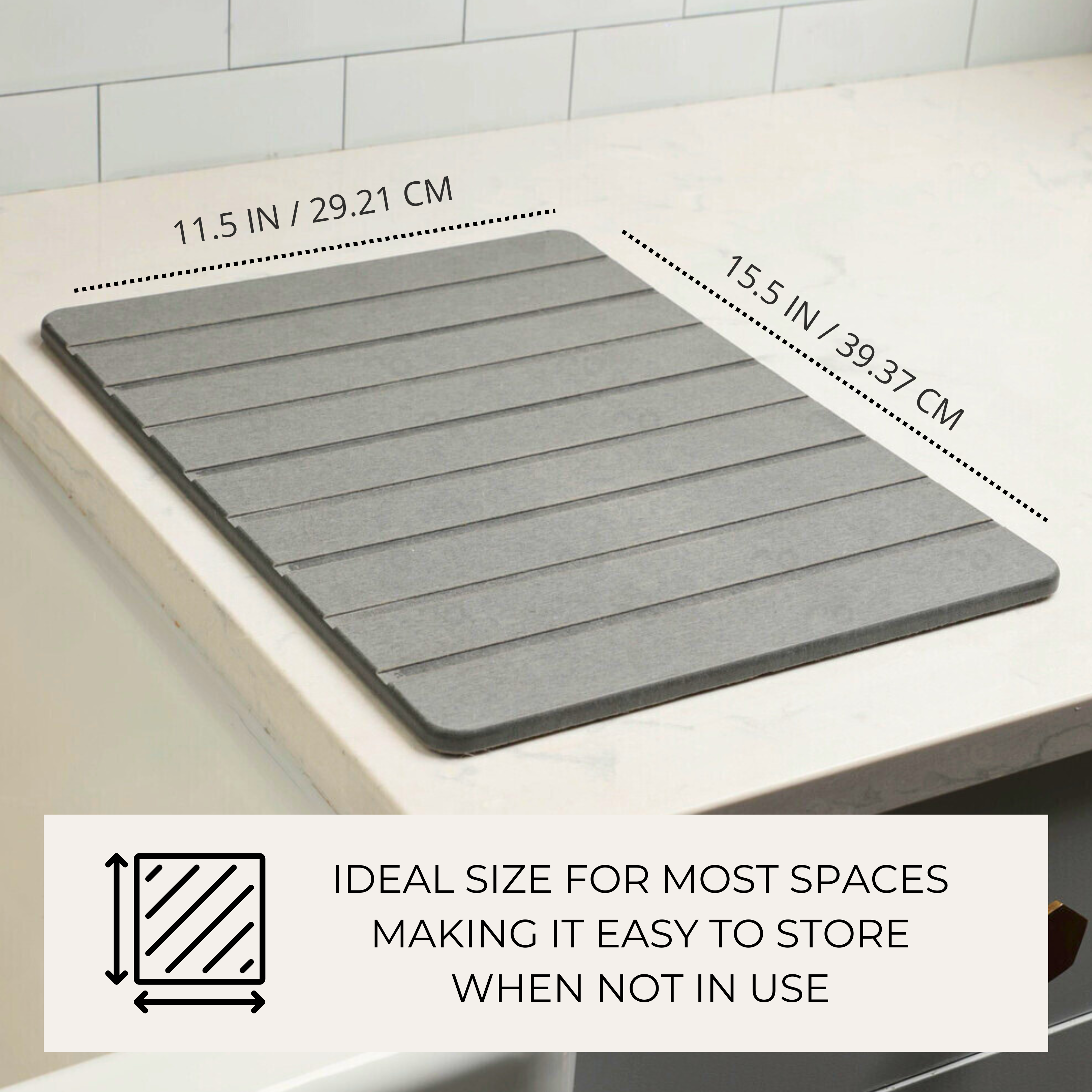 The Brandt Haus - Wholesale Dish Drying Mat/Rack - Quick Drying Diatomaceous Earth Dish Mat3