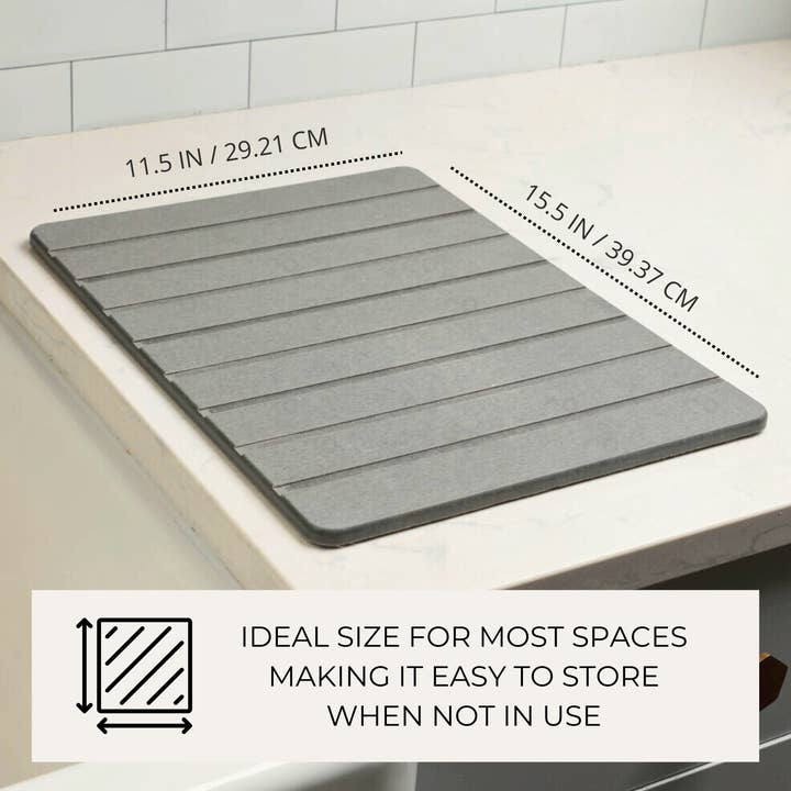 The Brandt Haus - Wholesale Dish Drying Mat/Rack - Quick Drying Diatomaceous Earth Dish Mat3