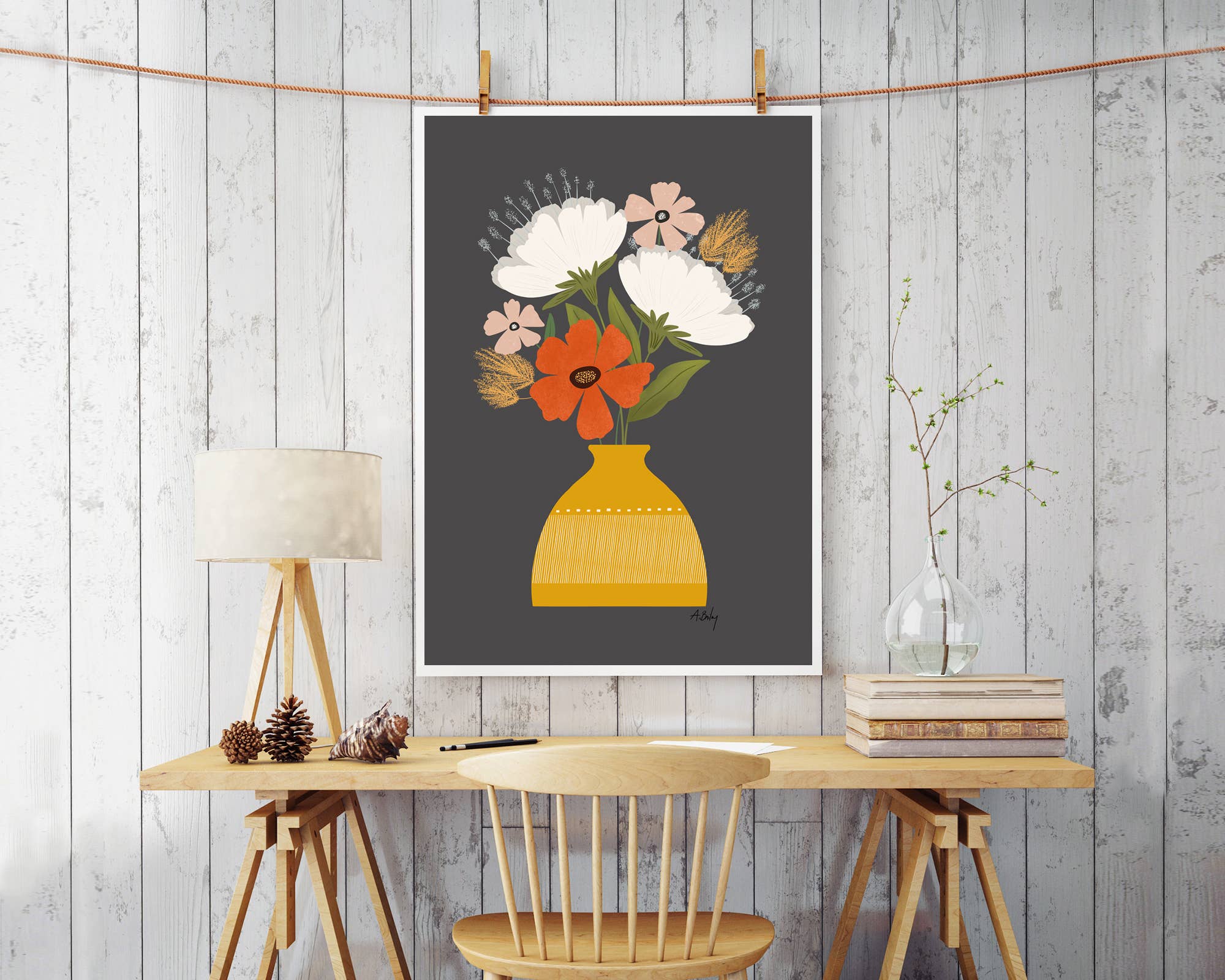 Annie Bailey Art - Wholesale Art Print - Old Fashioned - floral illustration prints3