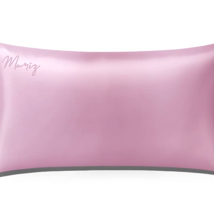 Taie d'oreiller en soie zippée Rosé King pour la vente par MARIZ SILK