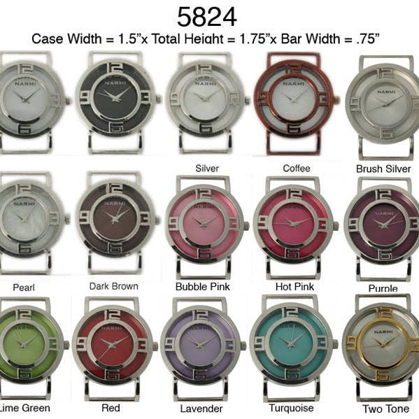 Time World USA - Wholesale - 6 Solid Bar Watch Faces