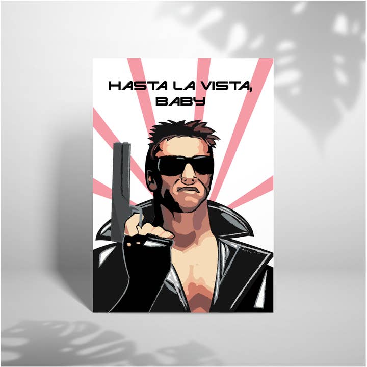 Hasta La Vista 5x7 New Job Card for wholesale by Laura Lonsdale