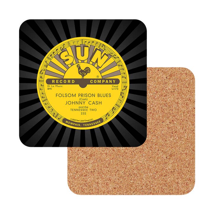 Sun Record Coaster Johnny Cash Folsom Prison pour la vente par MID-SOUTH PRODUCTS