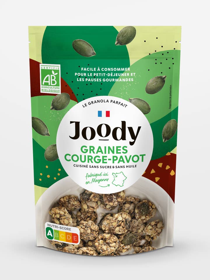 Joody Granola mit Kürbiskernen & Mohn, 300 g Frühstück für den Großhandel von Joody