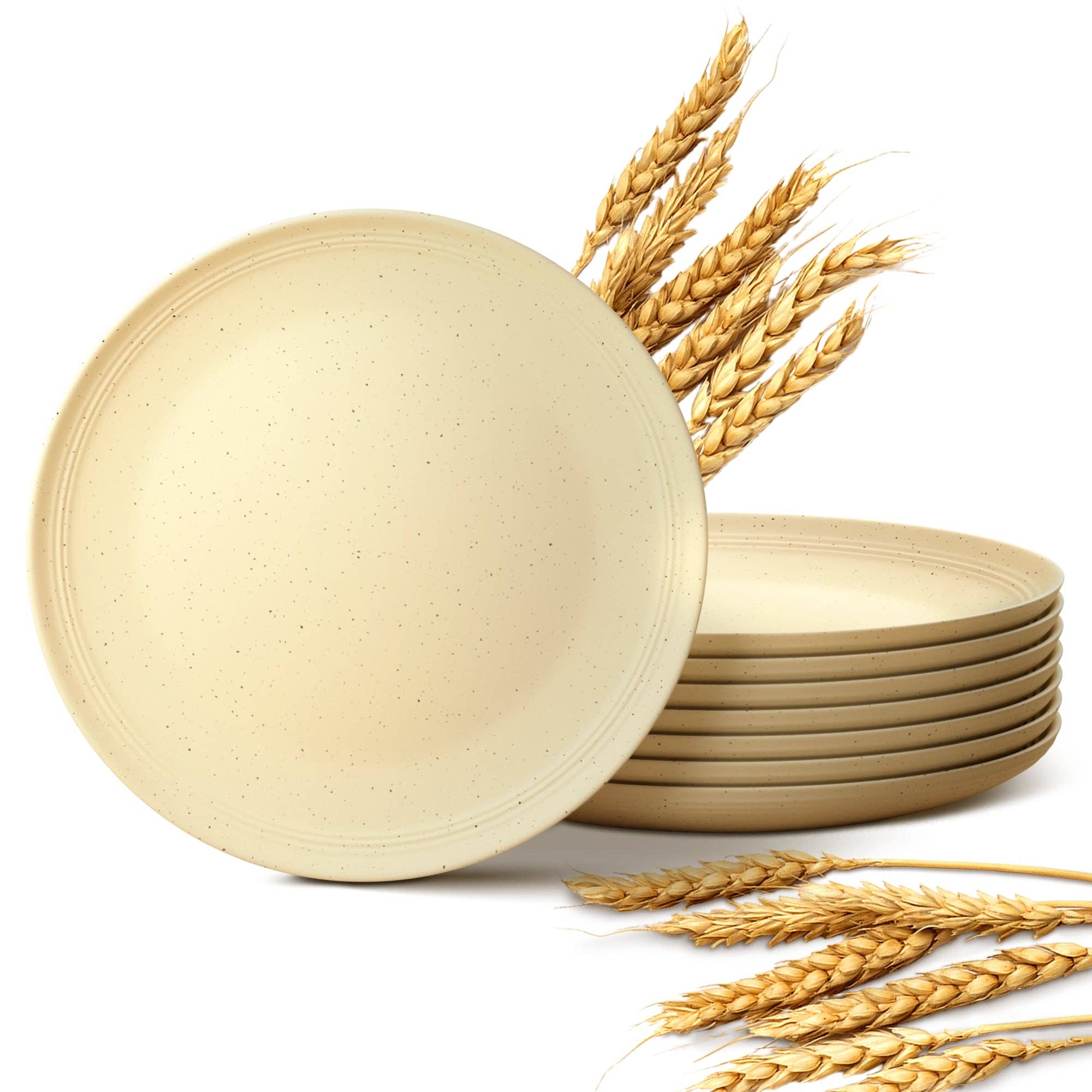 Greendish - Wholesale Dinner Plate - Eco-Friendly Wheat Straw Plates Sets - Reusable & Durable 25