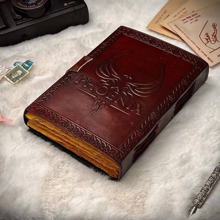 R K Handicrafts and Exporters - Wholesale Journal/Diary - Leather Journal Vintage Notebook with Harry potter Embossed