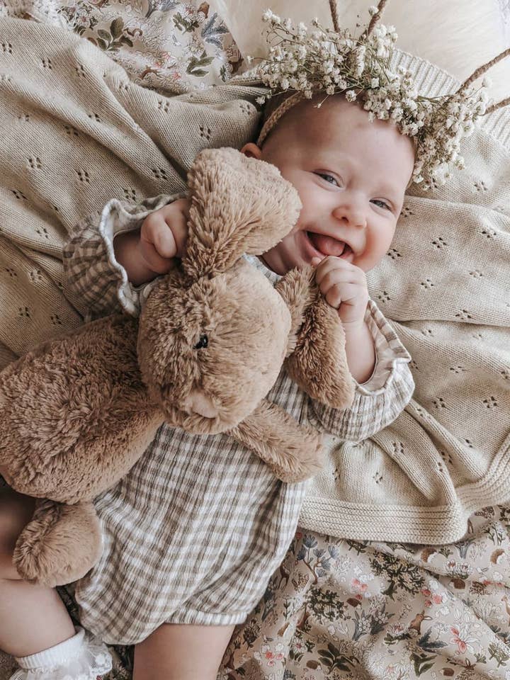 Mini & Me - Wholesale Bedding blanket – Kids & Baby - Mini & Me Heirloom Baby Blanket Natural Melange