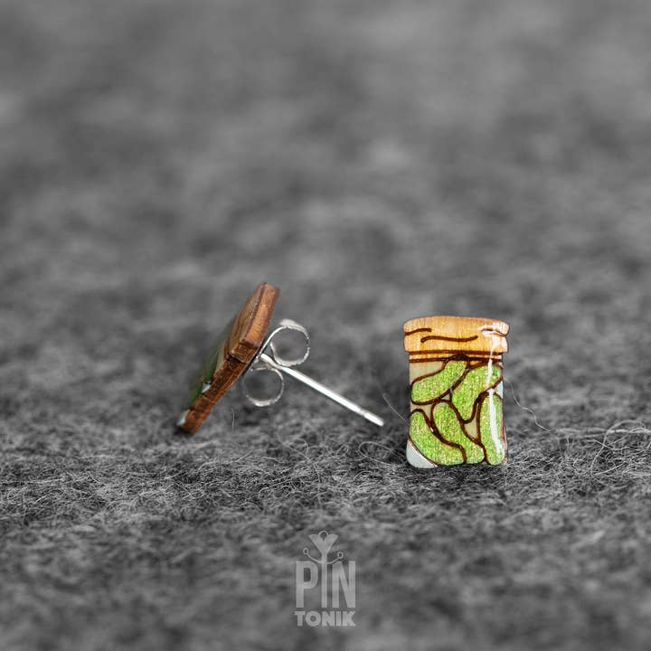 PinTonik - Wholesale Stud/Post Earrings - Pickle Stud Earrings - Weird Food Vegetable Gifts6