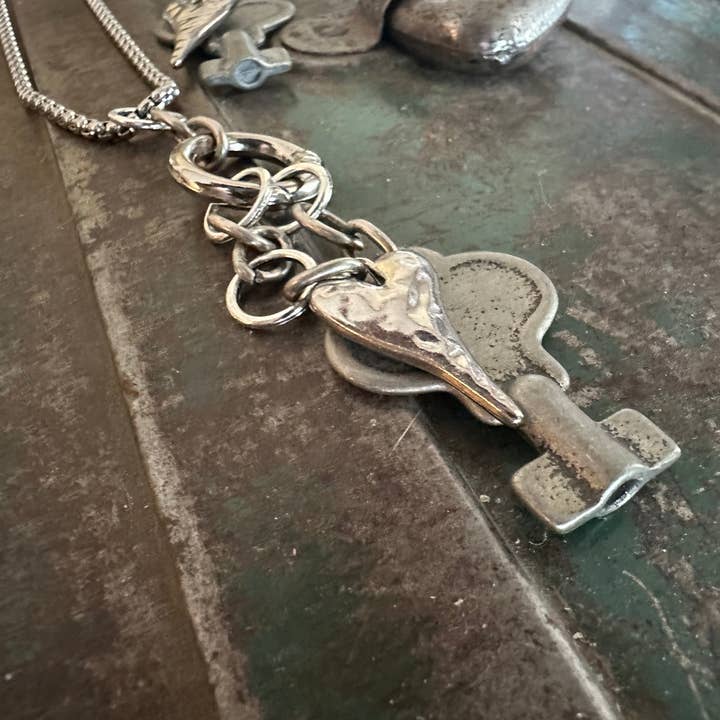 Bohemian Grace - Wholesale Pendant/Charm Necklace - Key to Love Charm Necklace - Silver Smith Collection