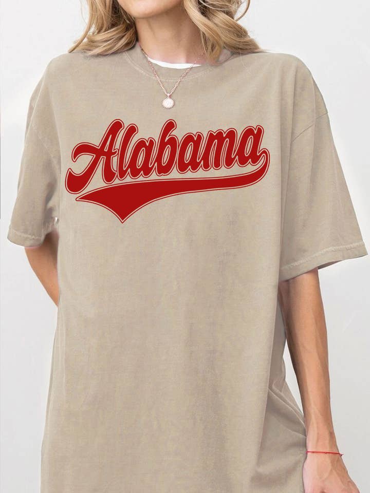 ALABAMA PUFF OVERSIZE GRAPHIC TSHIRTS for wholesale by Rustee Clothing