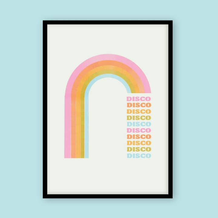 DISCO RAINBOW | WALL ART PRINT for wholesale by Penny And Me