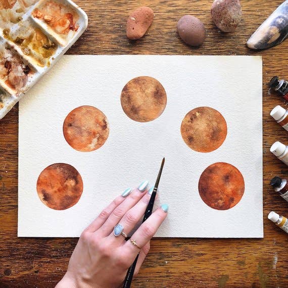 Nostalgic Phases Print (8" x 10") for wholesale by Jess Weymouth