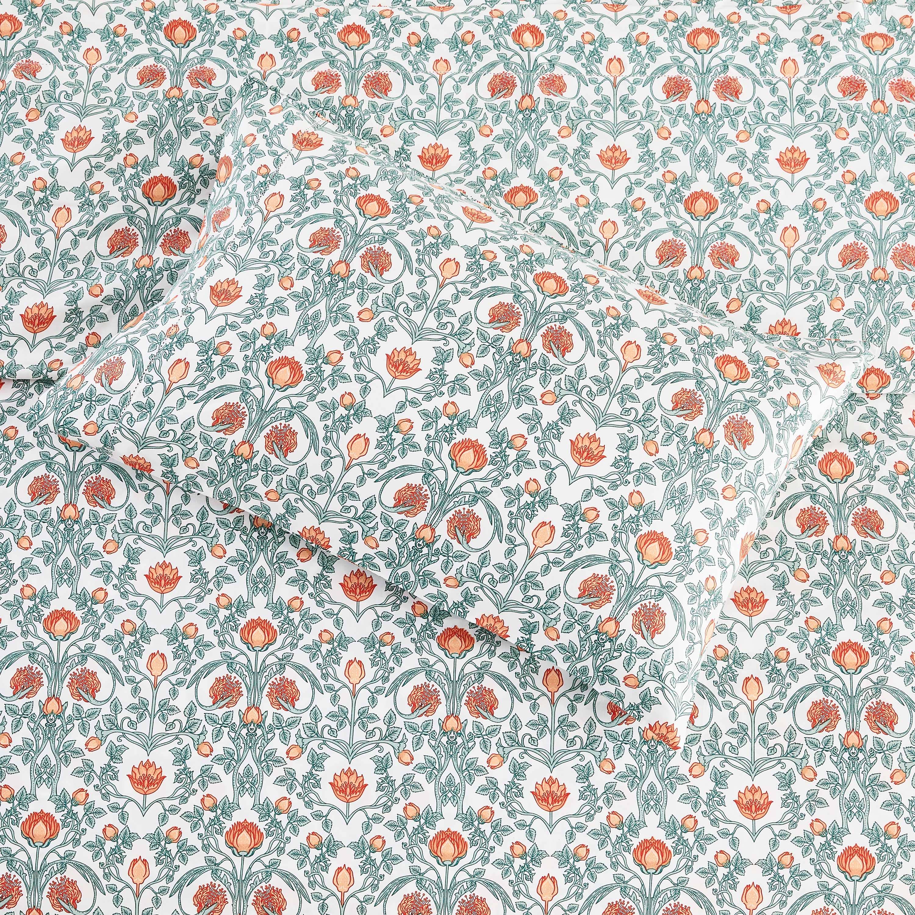 Mélange Home - Wholesale Sheet Set - Arts & Crafts Floral Printed Cotton Sheet Set5