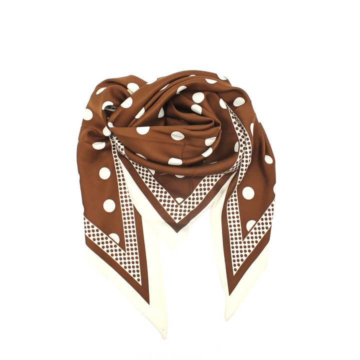 Foulard triangle imprimé – Motif pois graphique pour la vente par Vimoda