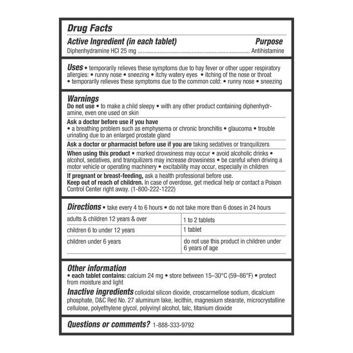 Cabinet Health - Wholesale Oral Supplement/Vitamin - Allergy Relief Refillable Glass Bottle - 120ct1