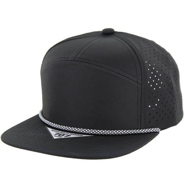 Zion Brand - Wholesale Flat-brimmed cap – Unisex - BLANK 7 PANEL HYDRO WITH ROPE SNAPBACK CAP13
