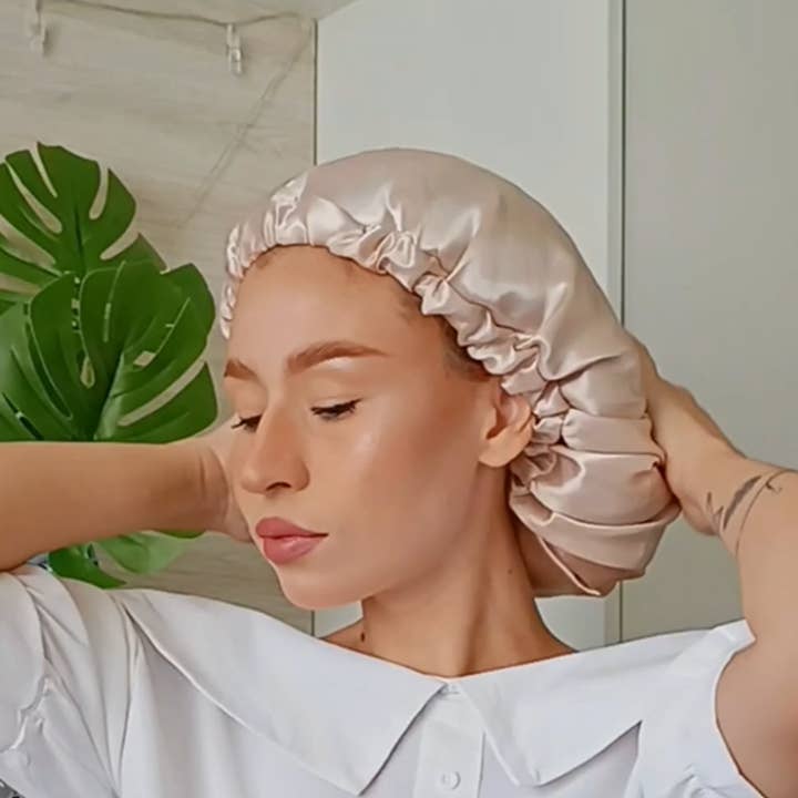 Satin Sleep Beanie (Double Layer) for wholesale by Soulta Beauty