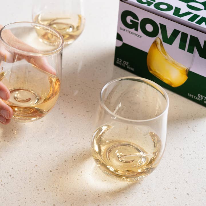 Govino 12oz White Wine Glasses – Shatterproof, Reusable for wholesale by GOVINO
