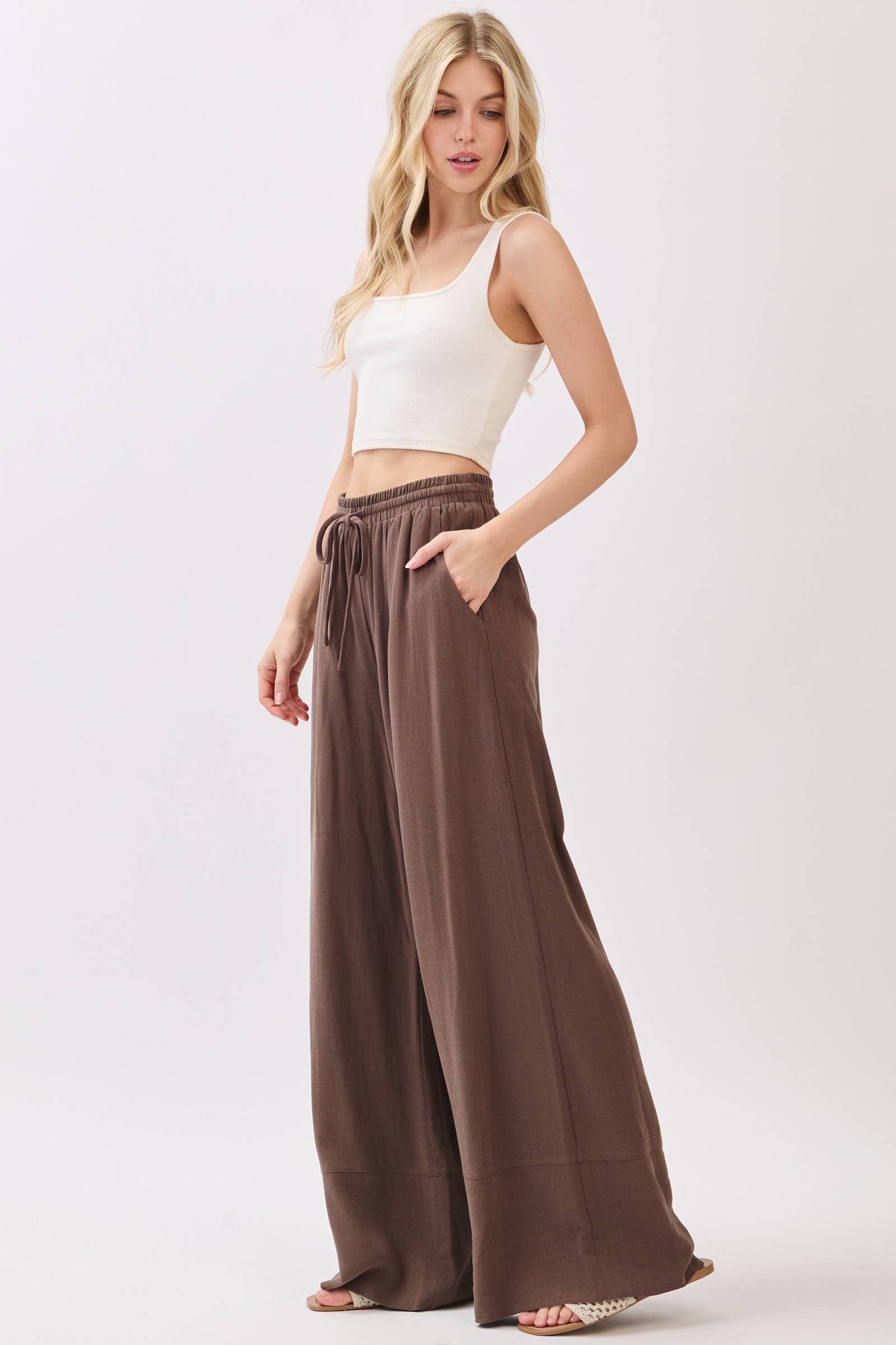 Final Touch - Vente Pantalon – femme - Pantalon large uni - VEP70000510