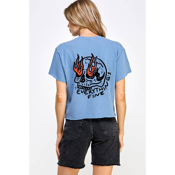 ALLES IST IN ORDNUNG, VINTAGE-GRAFIK-CROP-TOP für den Großhandel von Illustrated Society