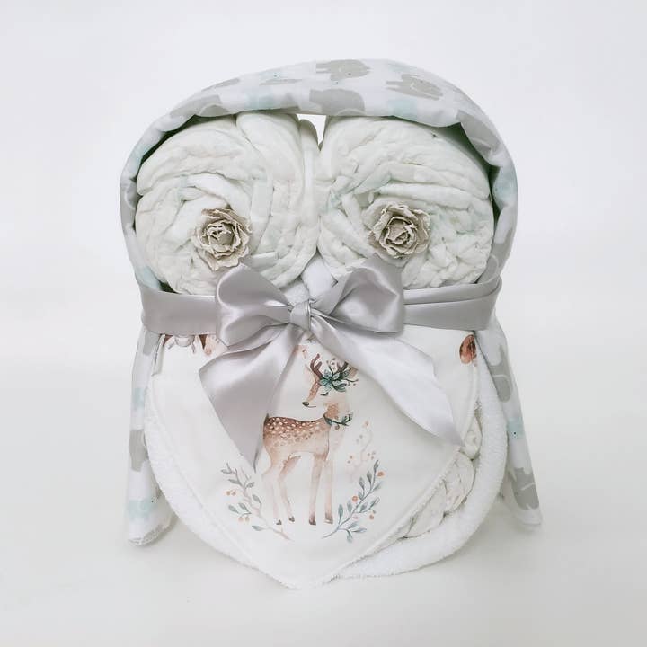 Nappie Cakes - Wholesale New mom gift box/set - Nappy Cake Owl | Oh Deer0