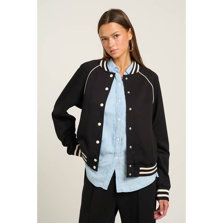 Sporty Chic Varsity Jacket for wholesale by The GREii