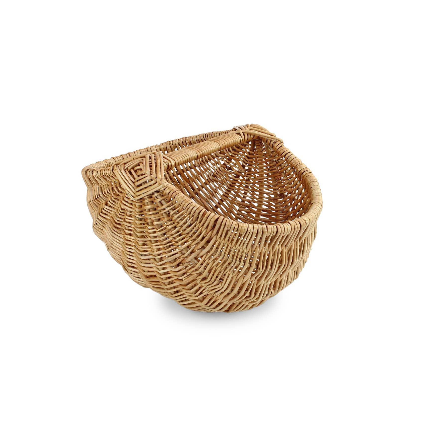 Gadsby – wholesale Basket – Small Rounded Wicker Garden Foraging Storage Trug1