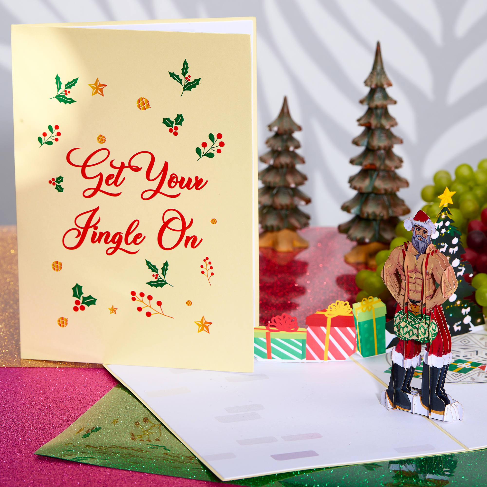 Card Foolery – wholesale Christmas card – Jingle Balls Funny 3D Pop-Up Naughty Christmas Card4