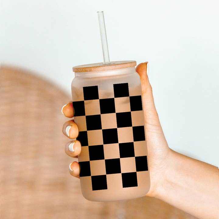 Oily Graphic Creations - Wholesale Sticker - Checkered Flag-16oz UV DTF Wrap1