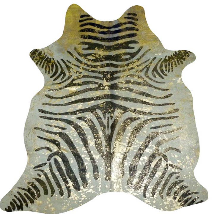 Gold Splash Zebra Cowhide for wholesale by Chesterfield Leather