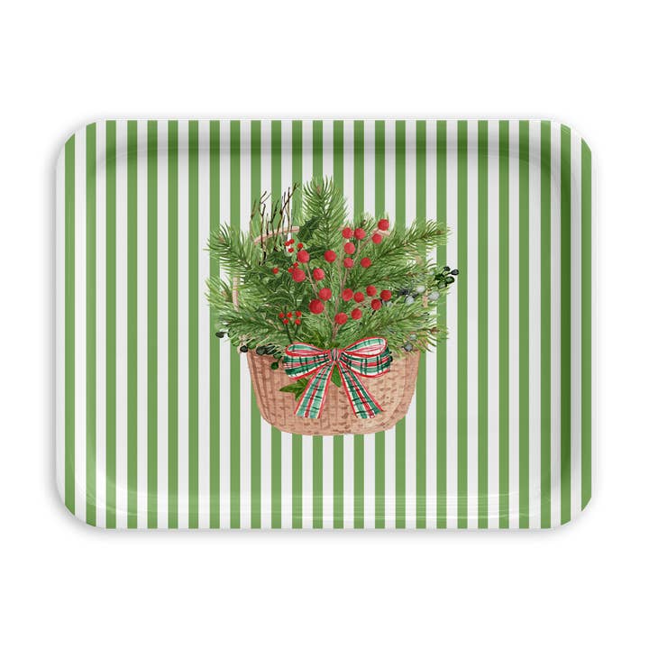 Christmas Basket Serving Tray: Three Sizes for wholesale by The Muddy Dog