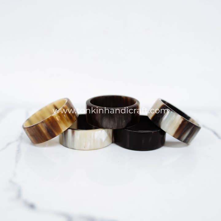 Tonkin Handicraft - Wholesale Napkin Ring - Buffalo Horn Short Napkin Ring12
