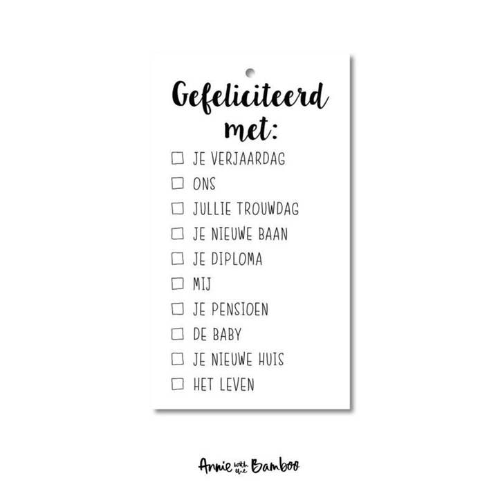 SALE Gift Tag - Congratulations on... for wholesale by Annie with the Bamboo