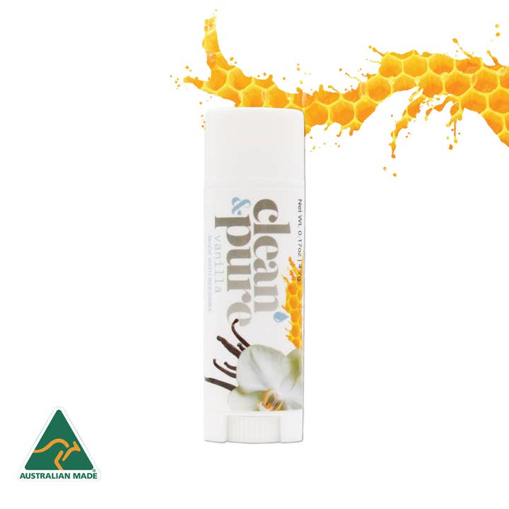 Clean & Pure - Wholesale Lip Balm - VANILLA LIP BALM NATURAL AUSTRALIAN3