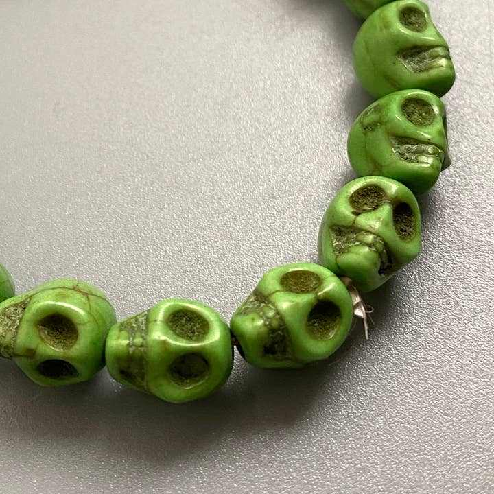 VIE - Wholesale Beaded Bracelet - Skull Bracelet, Dyed Howlite5