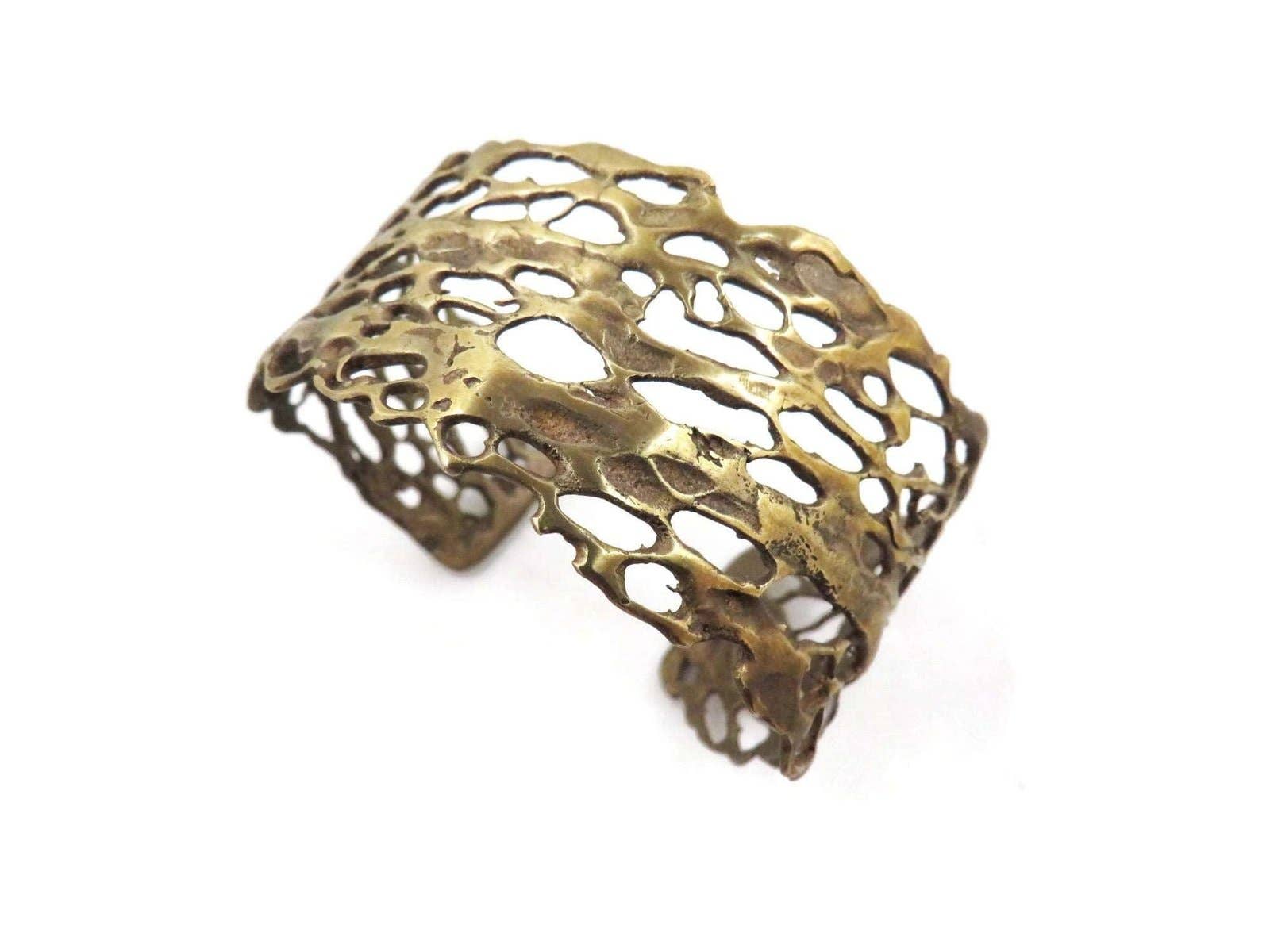 Kimya Joyas - Wholesale Cuff Bracelet - Organic Bronze Wide Bracelet4