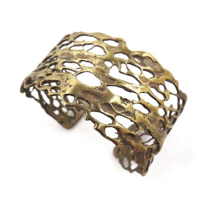 Kimya Joyas - Wholesale Cuff Bracelet - Organic Bronze Wide Bracelet4