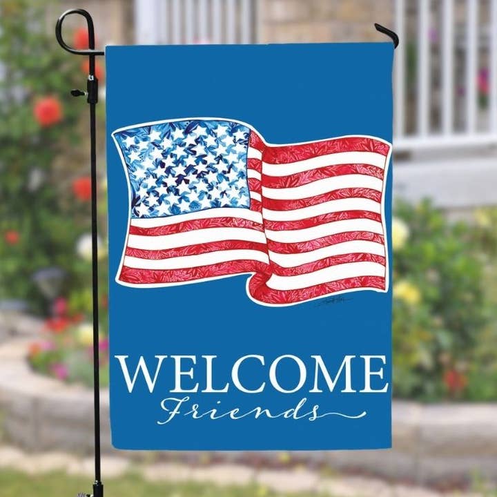 American Flag Design Double-Sided Garden Flag for wholesale by Amanda Klein Co.