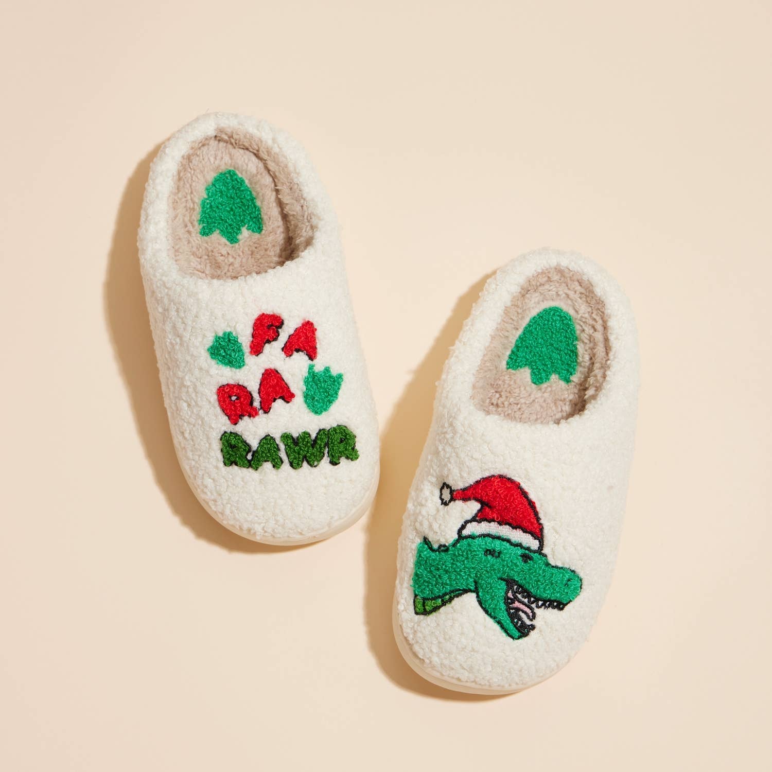 Verde Pantufas de Dinossauro Fa Ra Raw para Crianças - Presente de Natal para venda a revendedores na Faire1