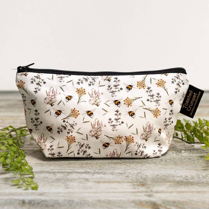 Toasted Crumpet - Wholesale Makeup/Cosmetic Bag - Bee & Honeysuckle (Pure) Makeup Bag1