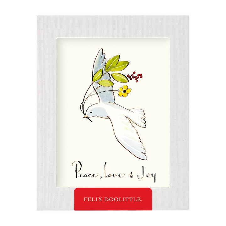 Peace Love Joy - Boxed Dove Holiday Christmas Greeting Cards for wholesale by Felix Doolittle