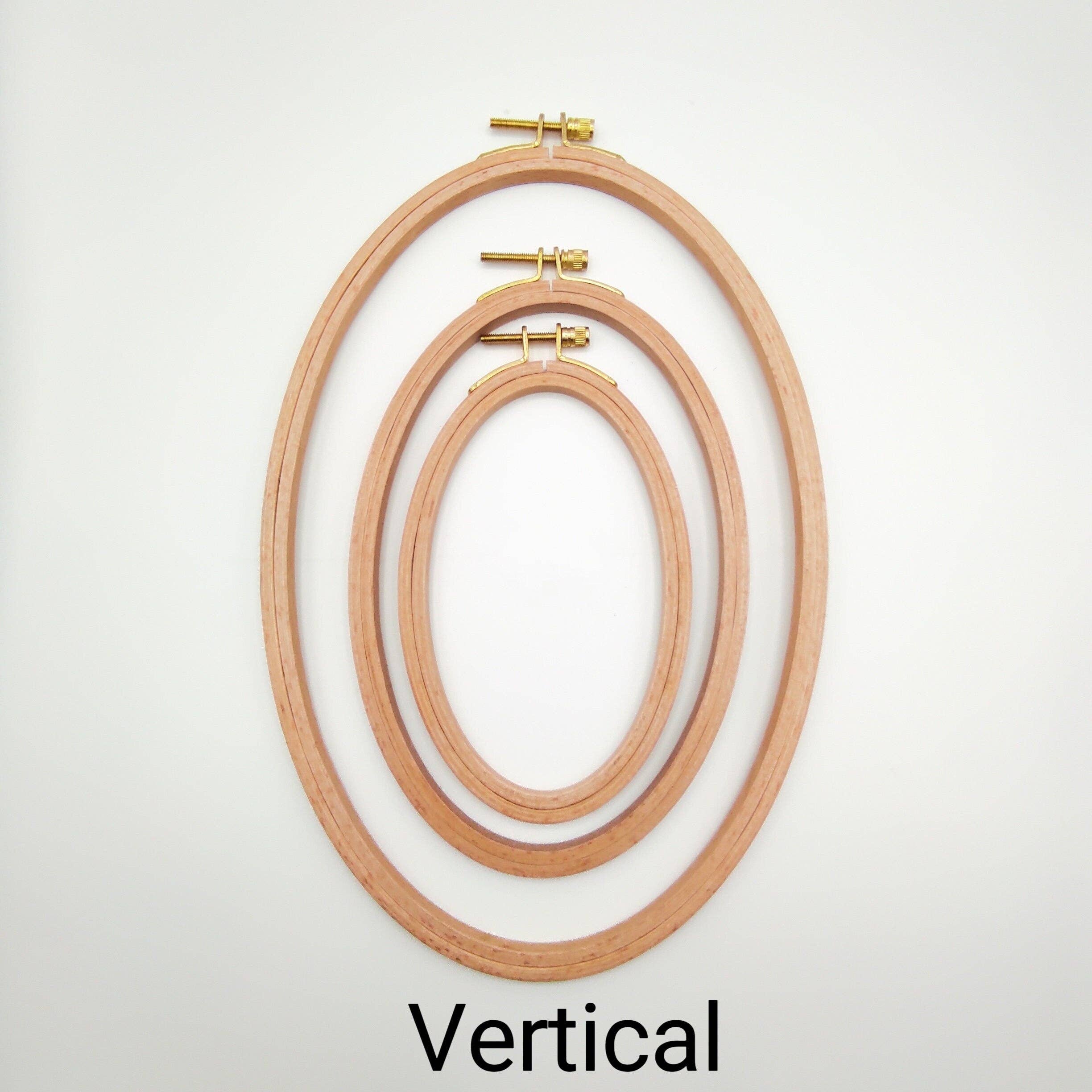 SChandworks - Vente Accessoire de broderie/point de croix - Cercle à broder ovale en bois de hêtre1